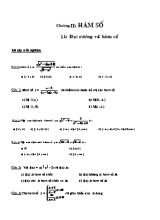 Toán học 10 - Chương II Hàm số